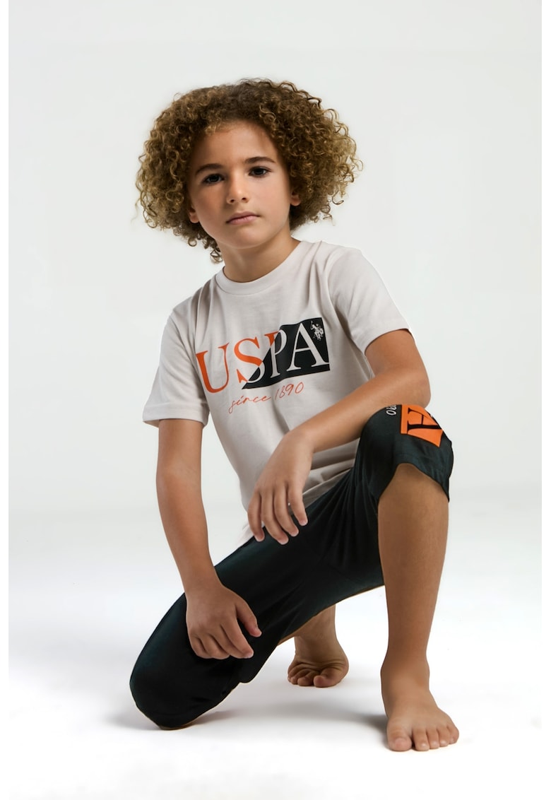 Памучна тениска и шорти - 2 части US Polo Assn