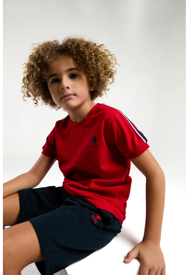 Памучни тениска и шорти с лого US Polo Assn