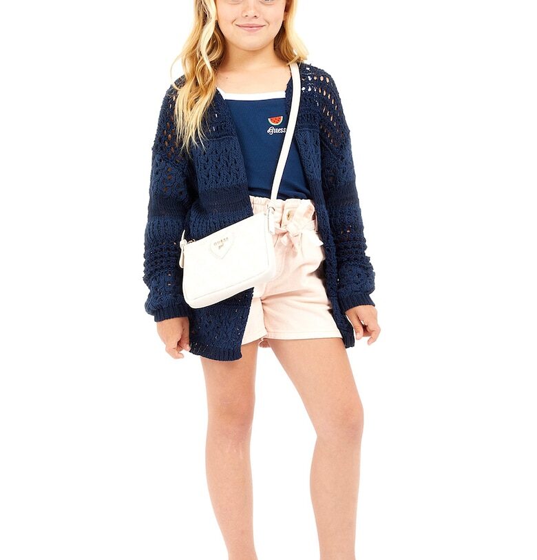 Памучни шорти с връзка GUESS KIDS
