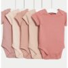 Памучно боди - 5 броя Marks  Spencer