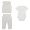 Памучно боди - панталон с елек - 3 части GUESS KIDS