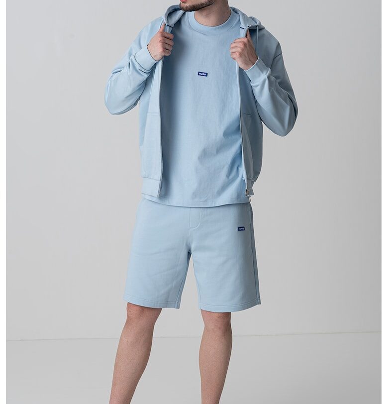 Памучно худи Nadarasi с цип HUGO