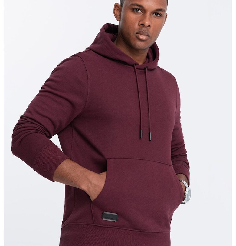 Памучно худи с джоб кенгуру OMBRE