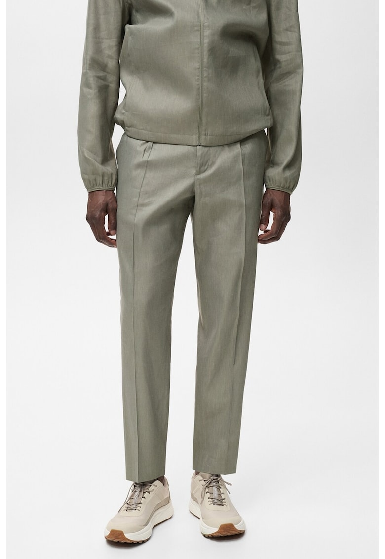 Панталон с лен Mango