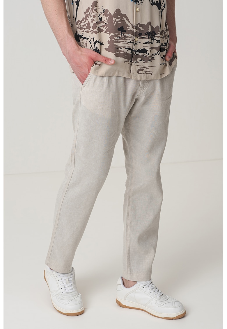 Панталон с лен Sanderson BOSS