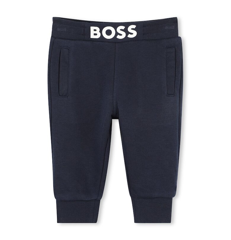 Панталон с памук с лого BOSS Kidswear