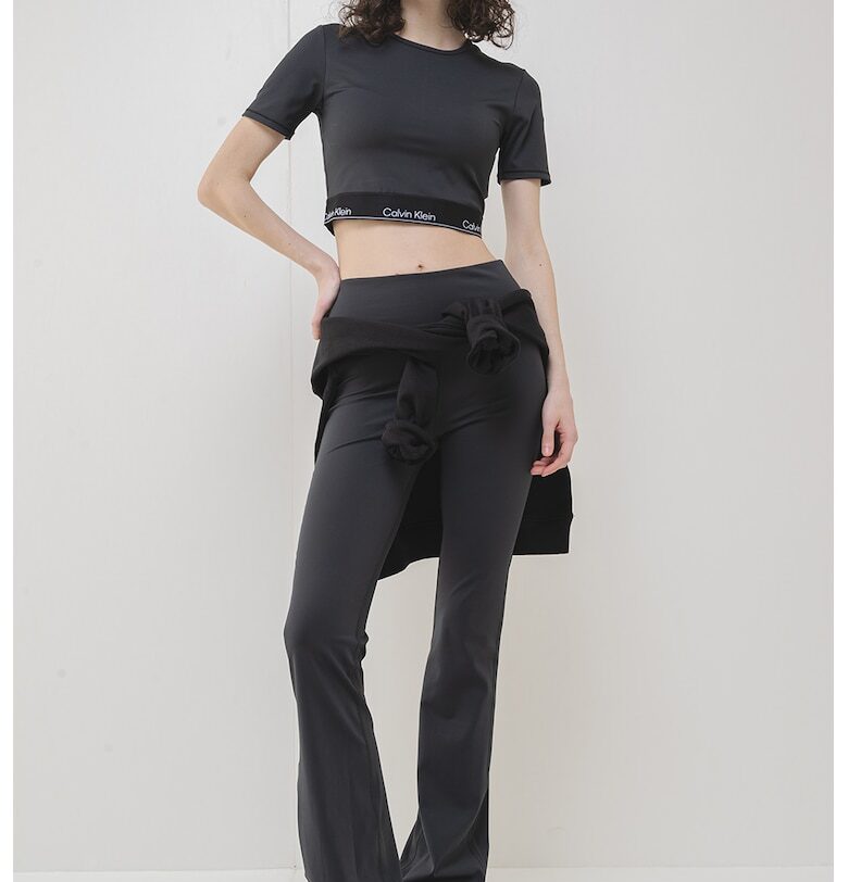 Панталон с широк крачол и средновисока талия CALVIN KLEIN