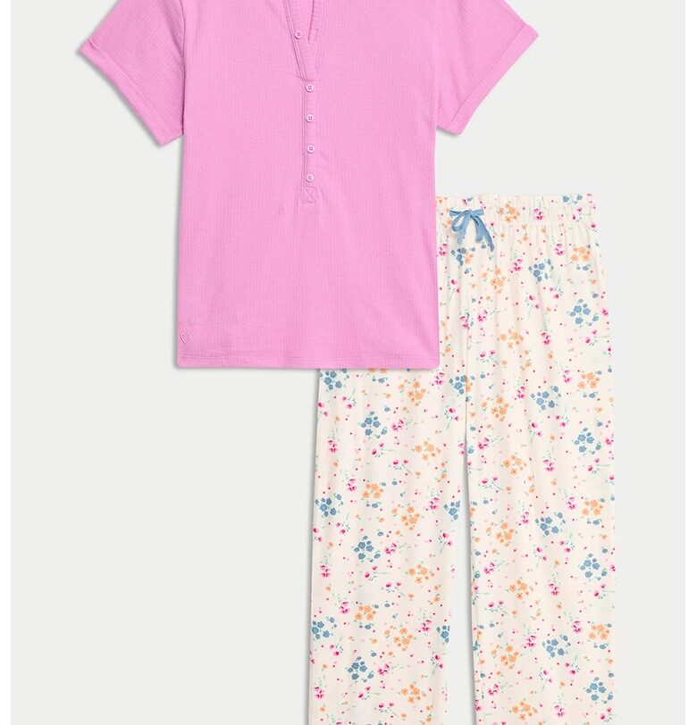 Пижама с къси ръкави Marks  Spencer