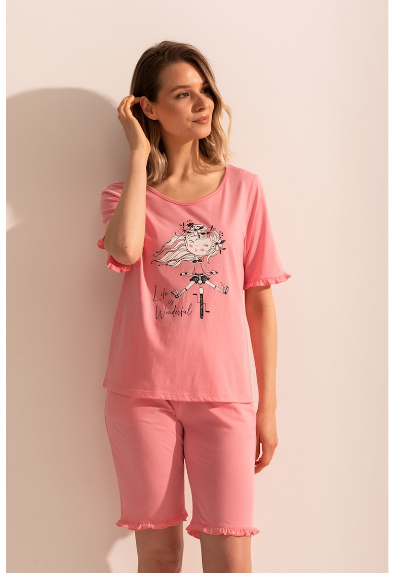 Пижама с модал и памук с шарка Sofiaman