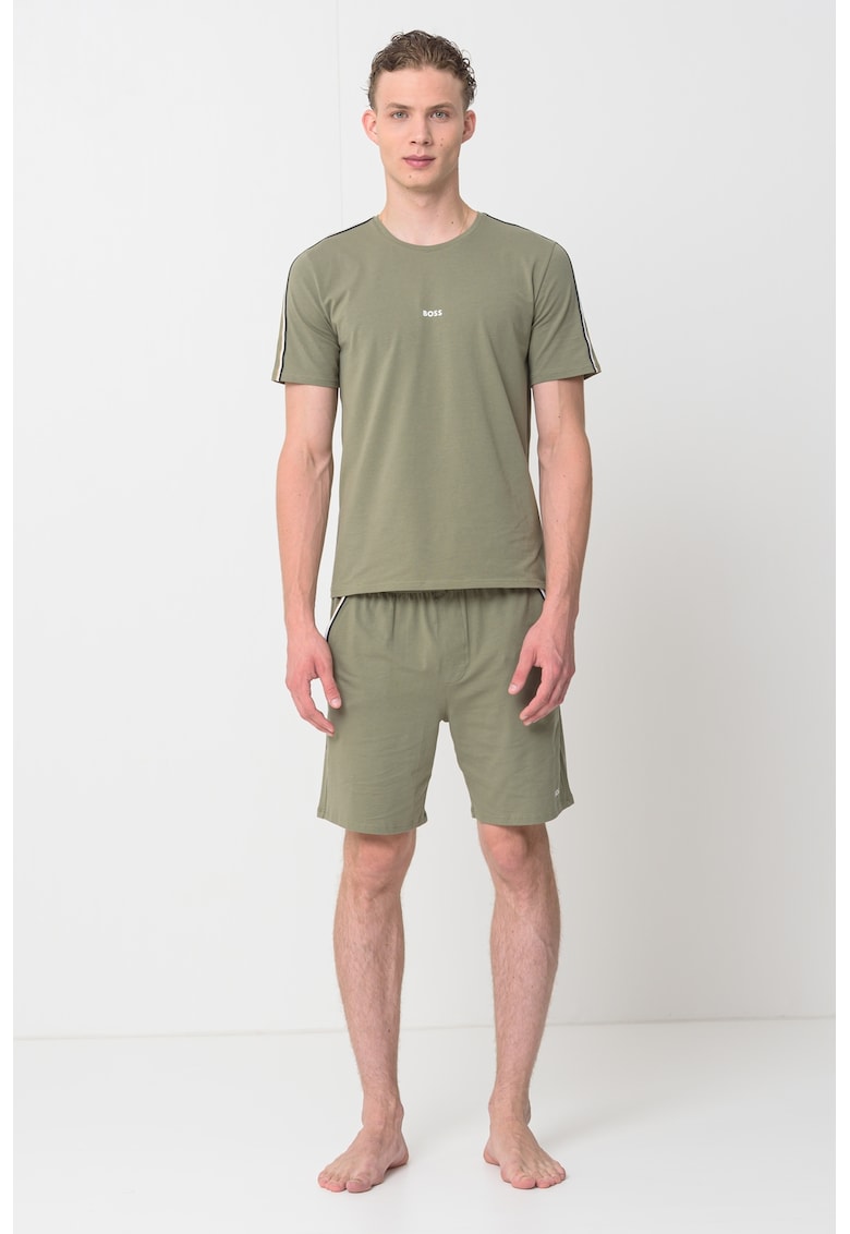 Пижамена тениска Unique с контрастни ивици на раменете BOSS