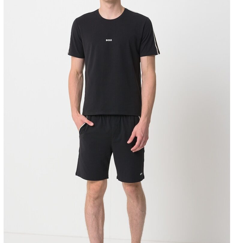 Пижамена тениска Unique с контрастни ивици на раменете BOSS