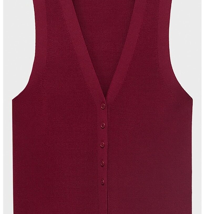 Плетен елек с копчета Mango