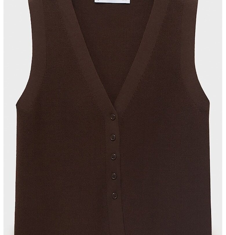 Плетен елек с копчета Mango