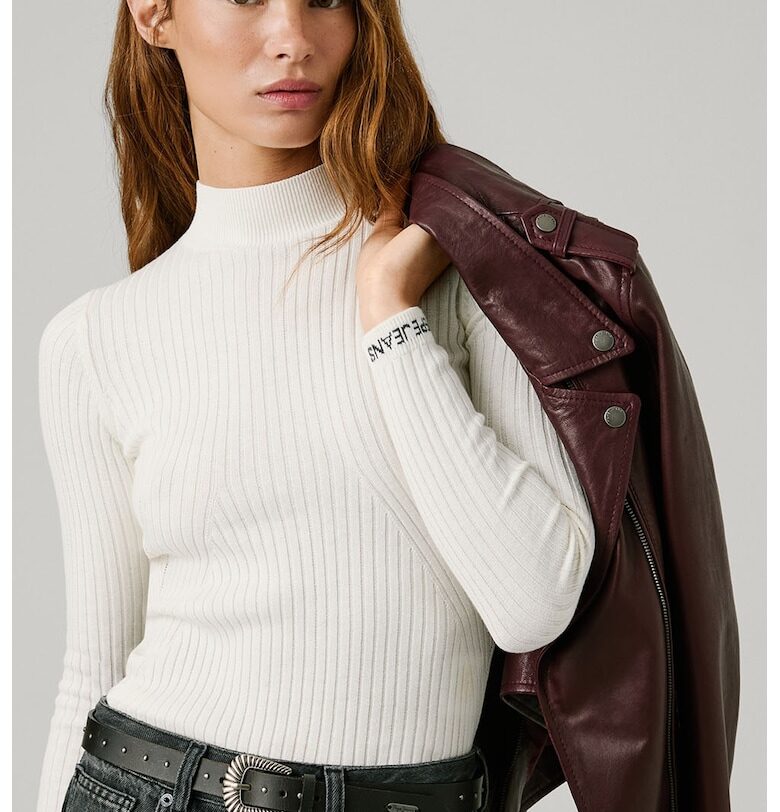 Плетен пуловер с рипс Pepe Jeans London