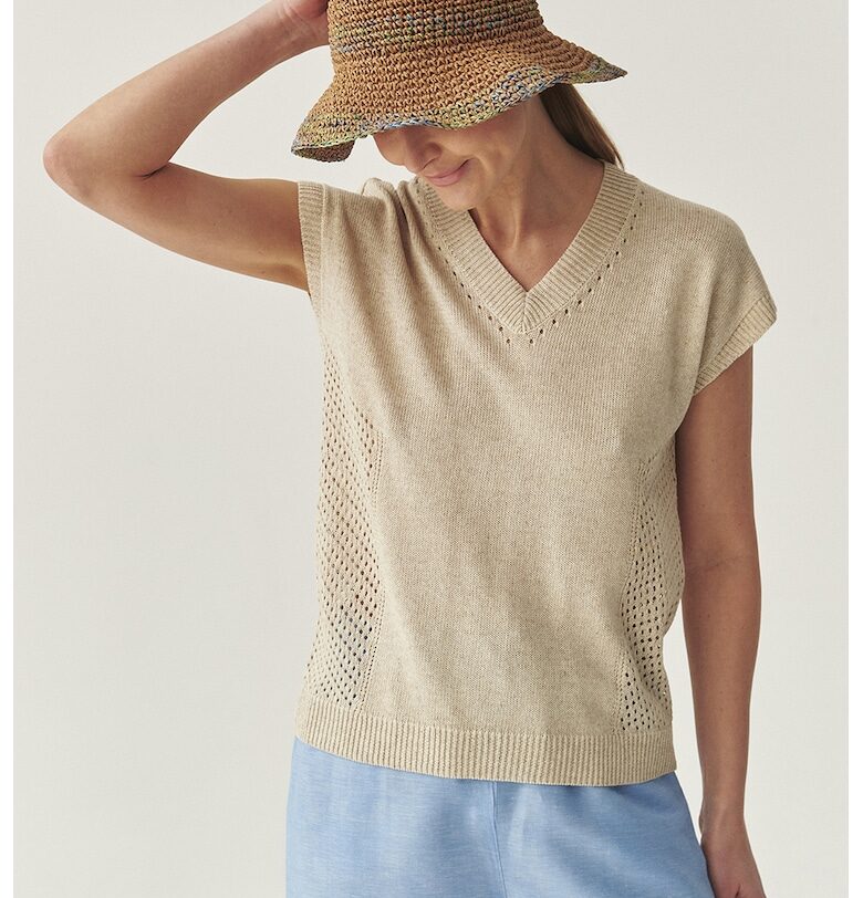 Плетен пуловер с шпиц Tatuum