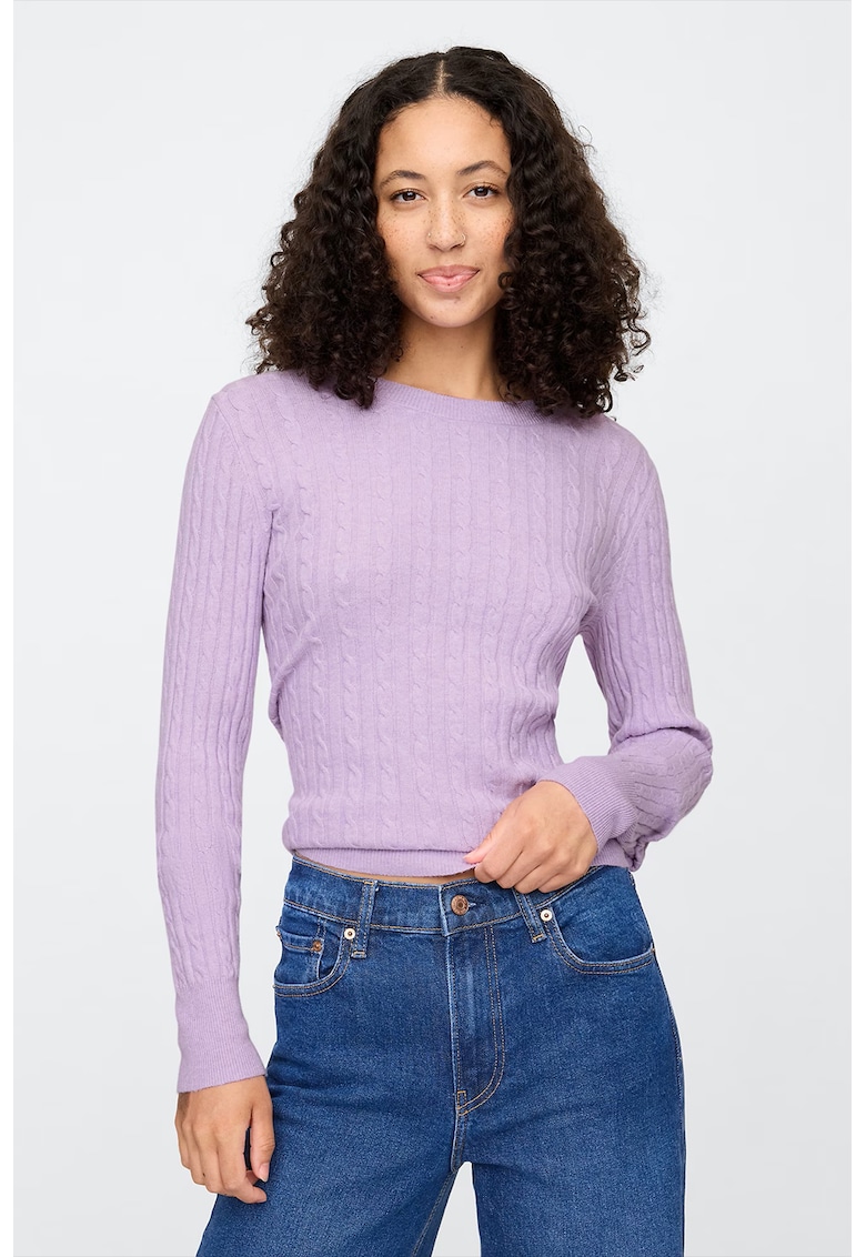 Плетен слим пуловер GAP