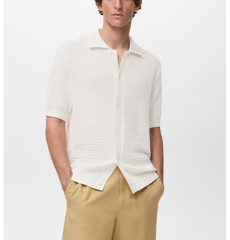 Плетена риза с копчета Mango