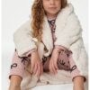 Плюшен халат за баня с колан Marks  Spencer
