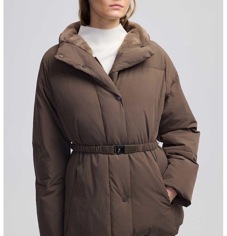 Подплатено зимно яке с колан Ipekyol