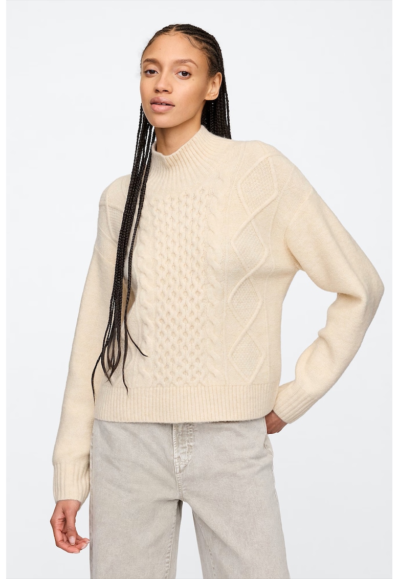 Поло с плетка осморка и паднали ръкави GAP