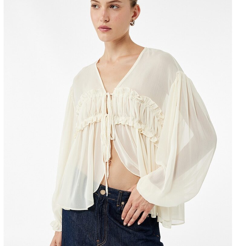 Полупрозрачна блуза с шпиц KOTON