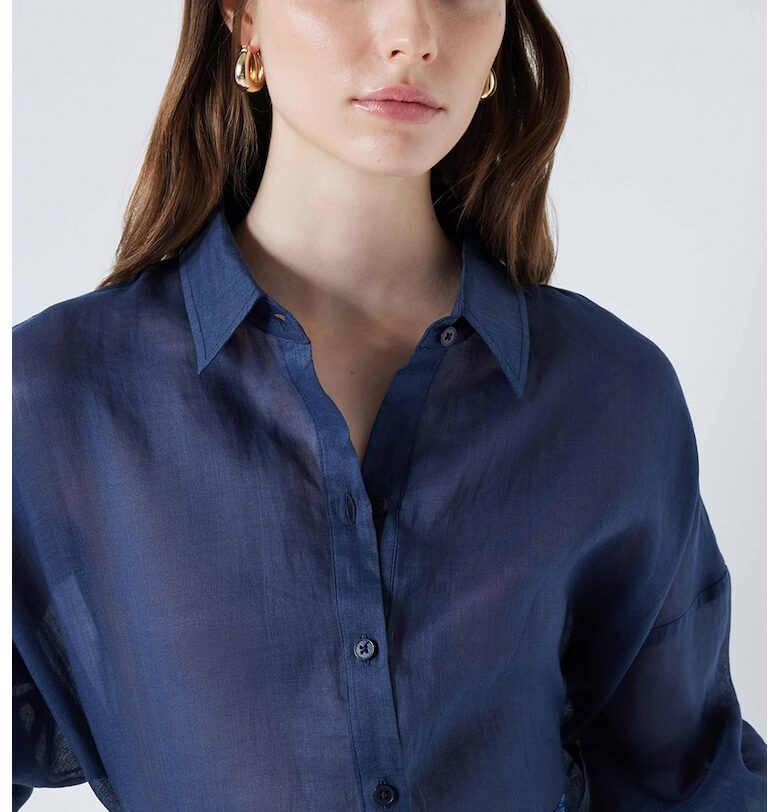 Полупрозрачна риза с паднали ръкави Ipekyol