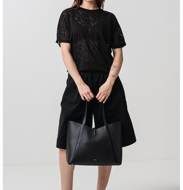 Полупрозрачна тениска с лого ARMANI EXCHANGE