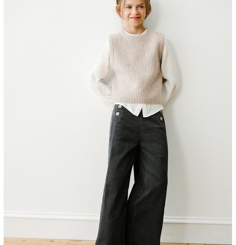 Прав памучен панталон Mango