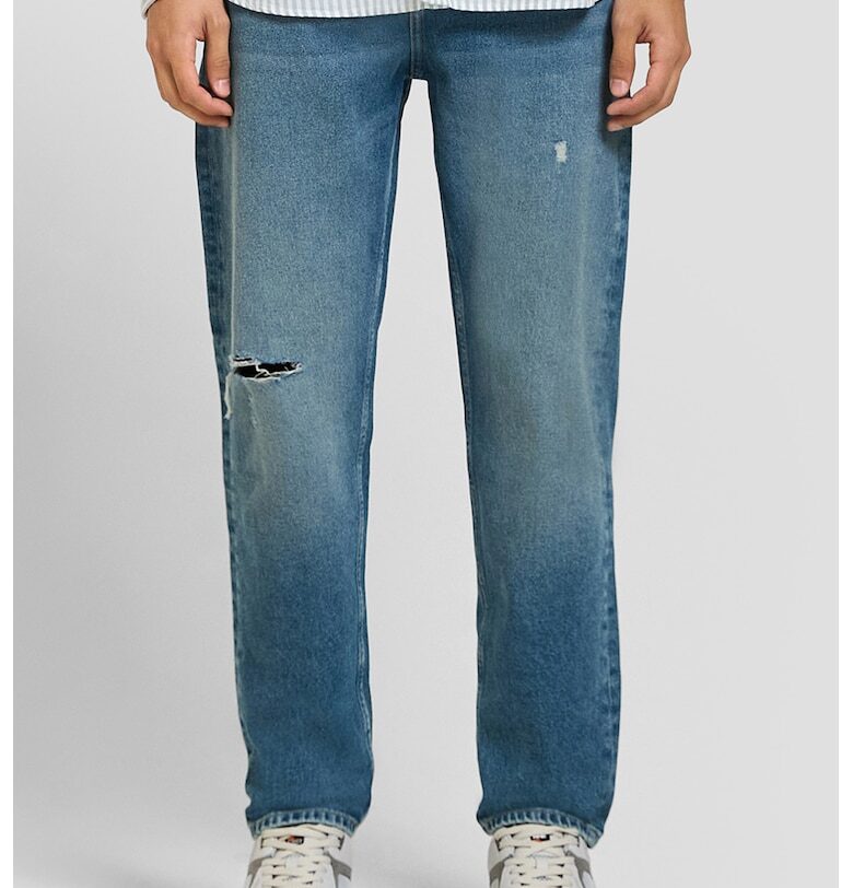 Прави дънки деграде QS