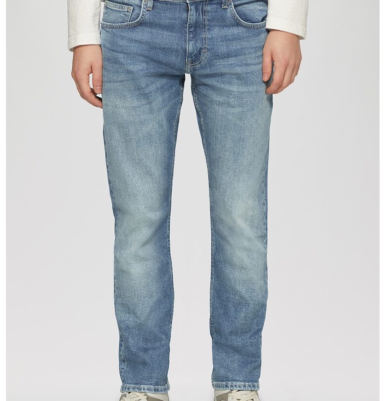 Прави дънки деграде QS