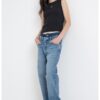 Прави дънки с висока талия KARL LAGERFELD JEANS