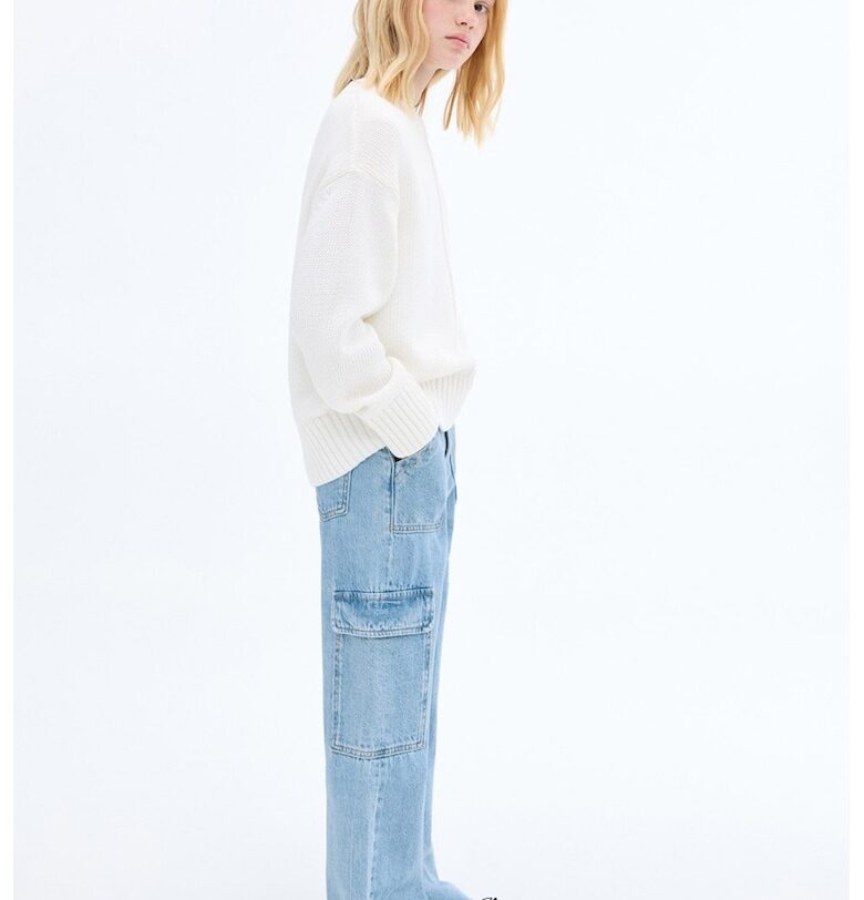 Прави дънки с висока талия Mango