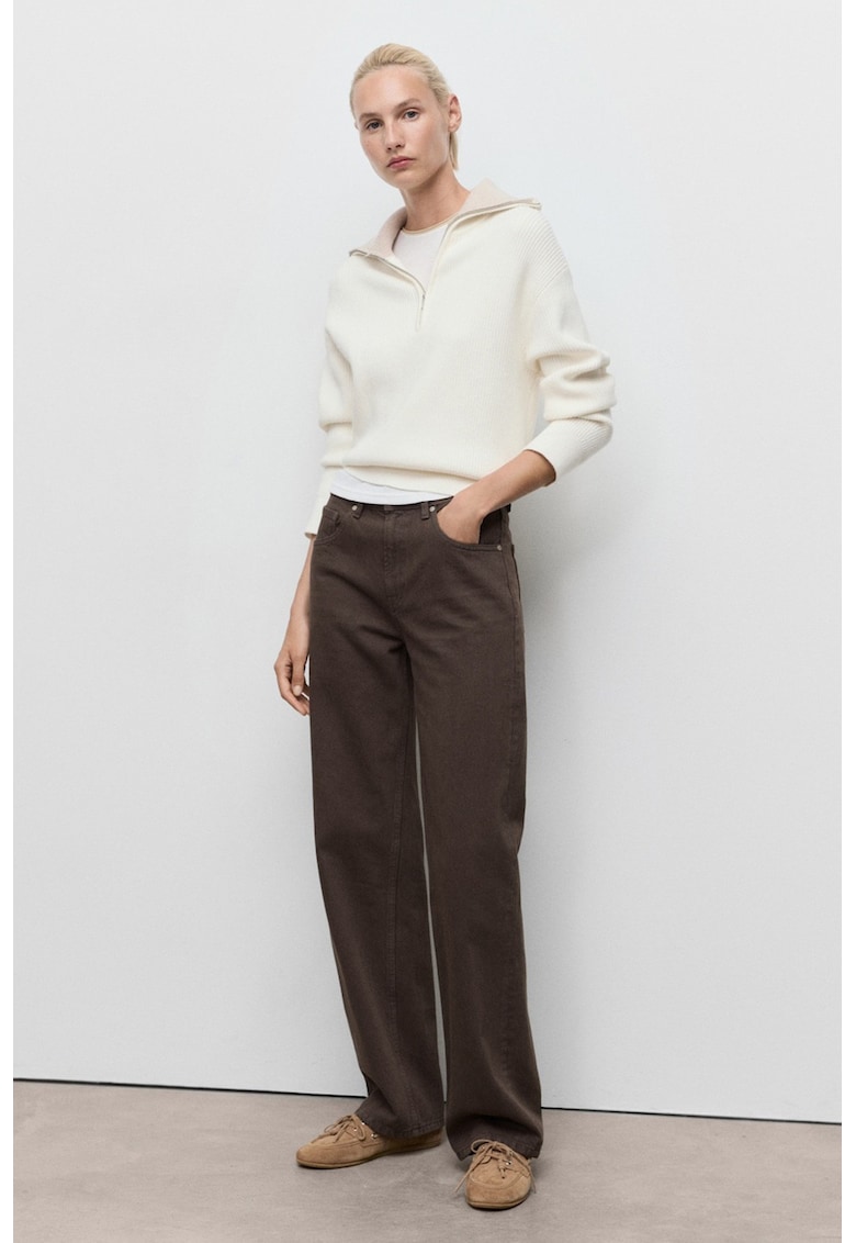 Прави дънки с висока талия Mango