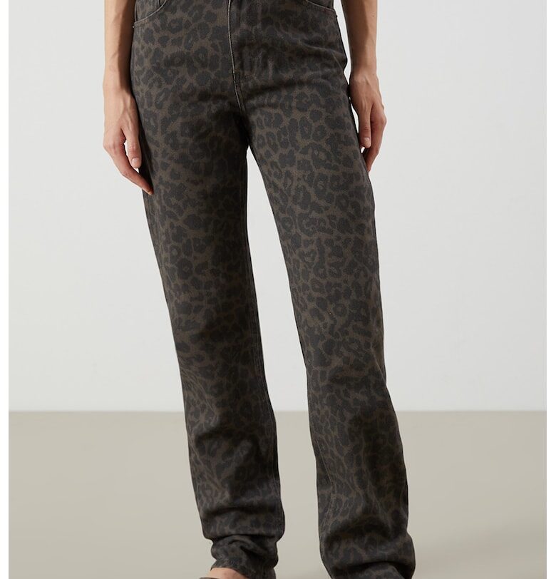 Прави дънки с животински принт LC WAIKIKI