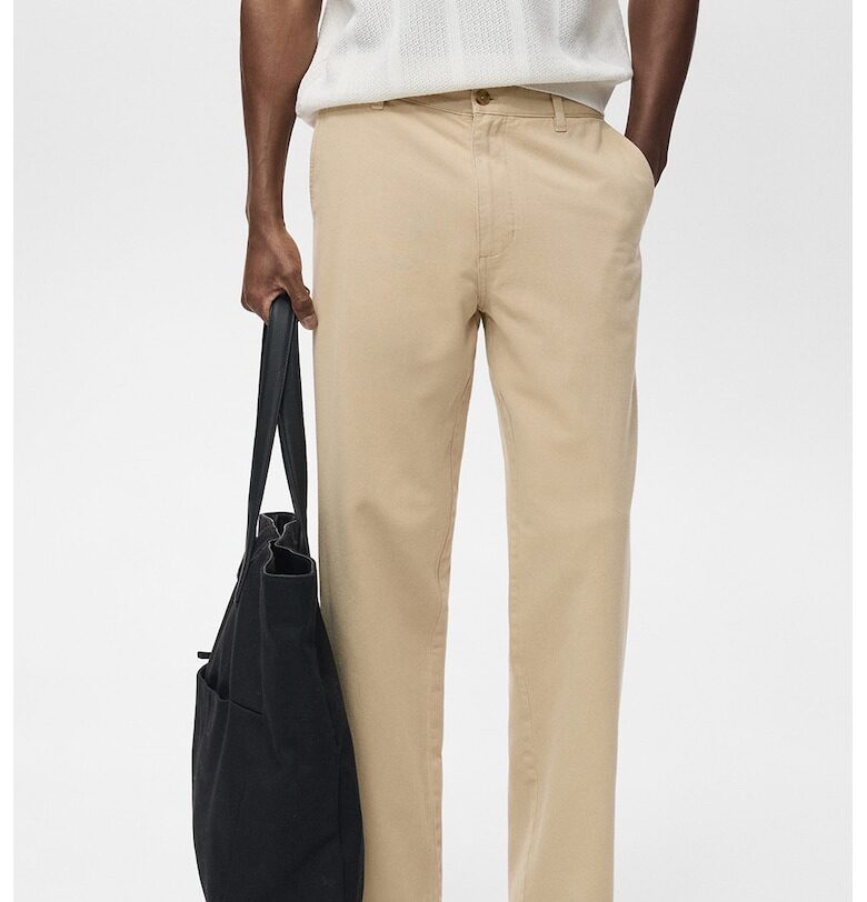 Прави дънки с лен Mango