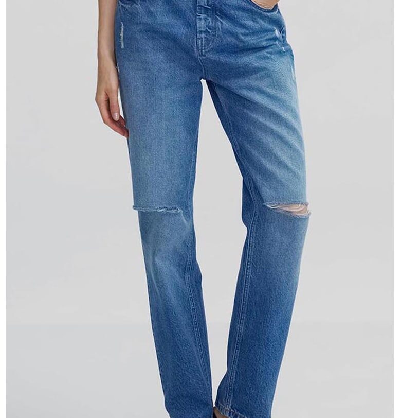 Прави дънки с миди талия и протрити зони Ipekyol