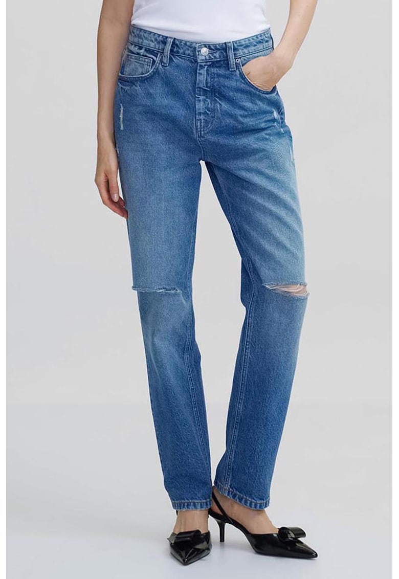 Прави дънки с миди талия и протрити зони Ipekyol