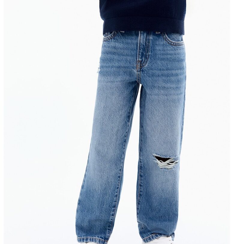 Прави дънки със захабен ефект Mango