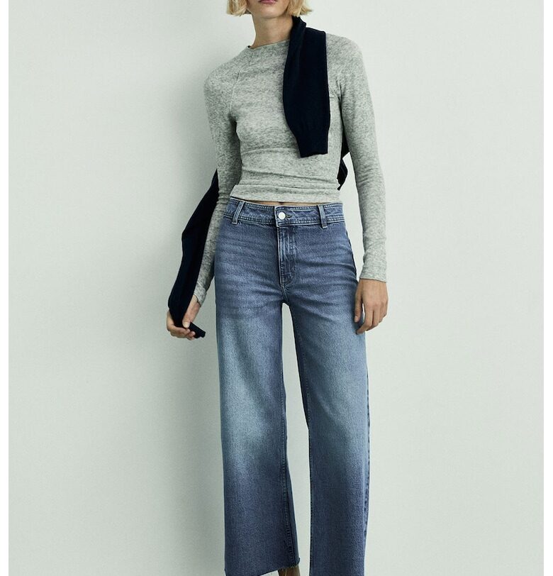 Прави дънки със захабен ефект Mango