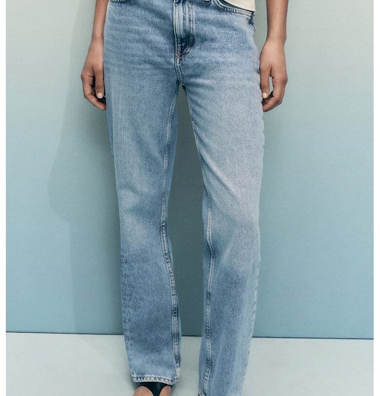 Прави дънки със средна талия Mango