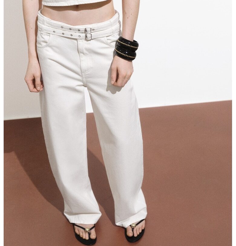 Прави дънки със средновисока талия Mango