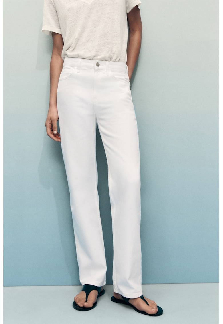 Прави дънки със средновисока талия Mango