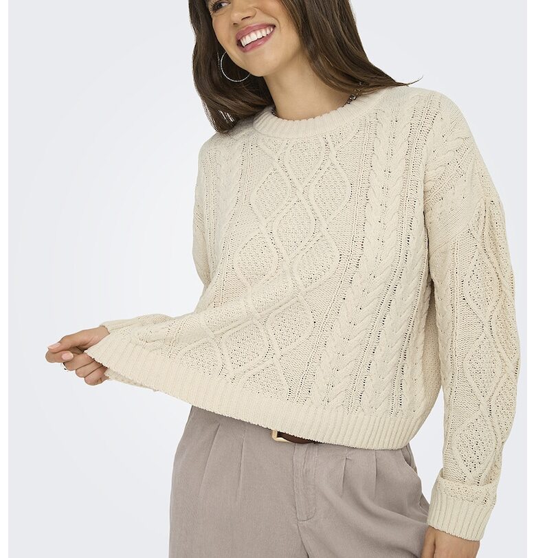 Пуловер Lelly с плетка осморка Only