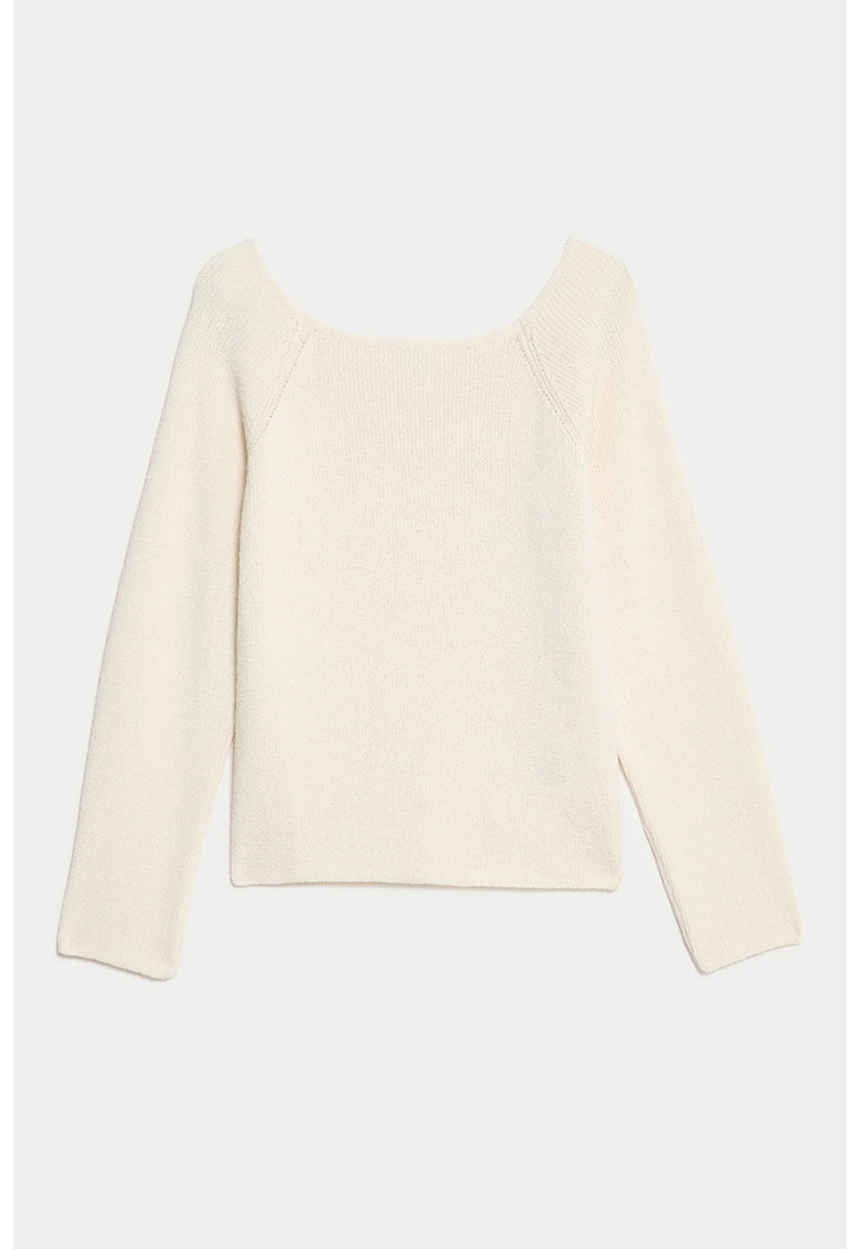 Пуловер с деколте-лодка и ръкави реглан Marks  Spencer
