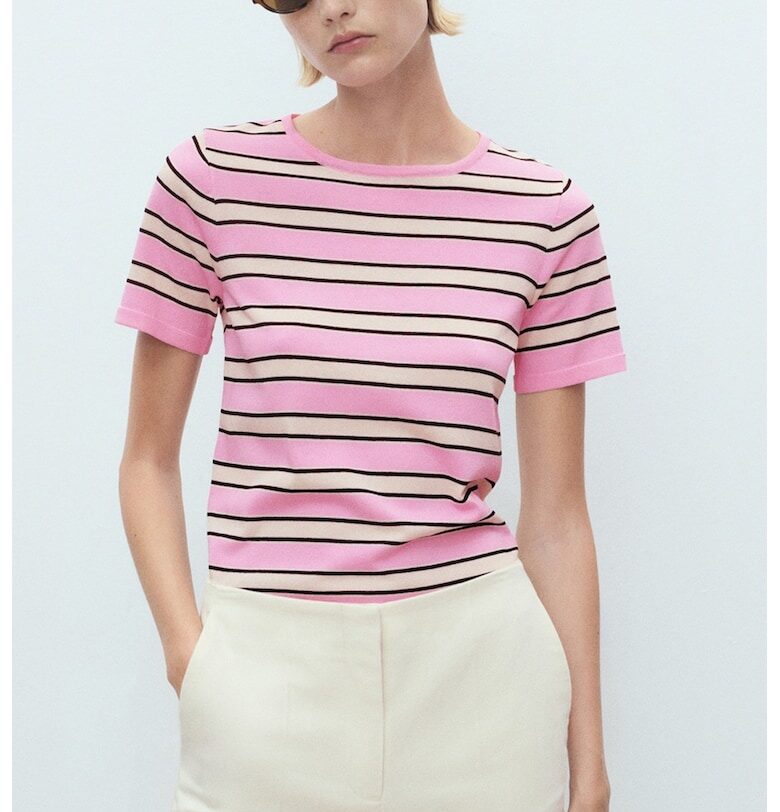 Пуловер с къси ръкави Mango