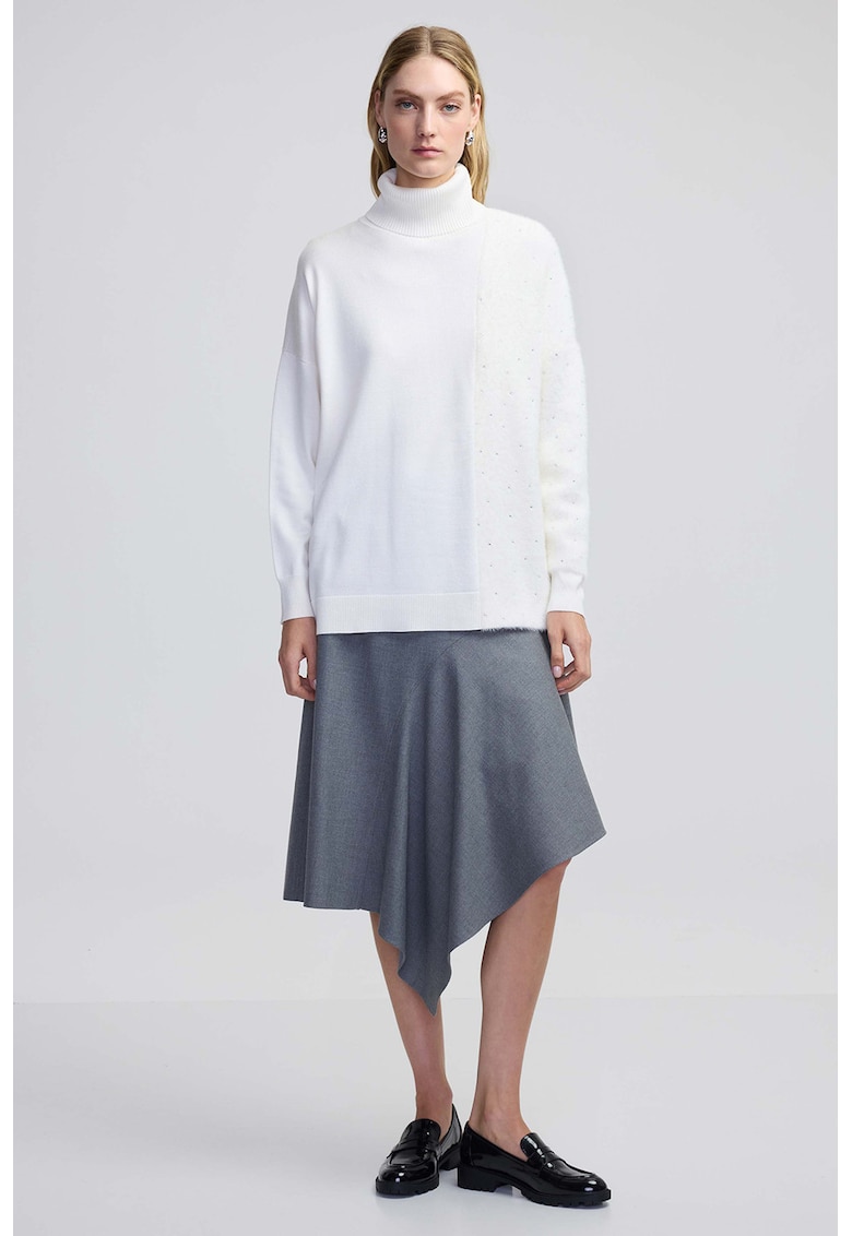 Пуловер с мъхести елементи Ipekyol