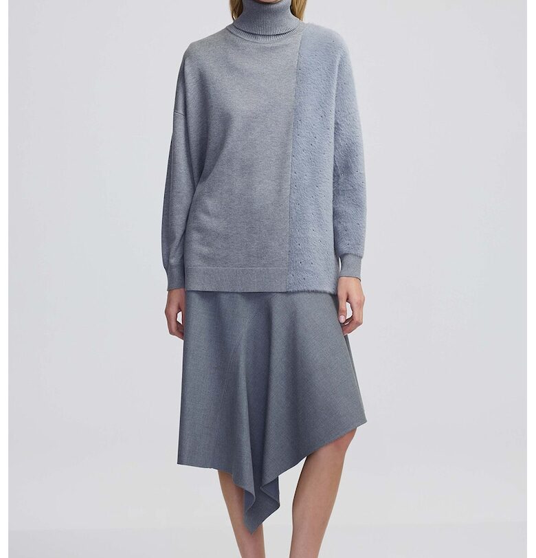 Пуловер с мъхести елементи Ipekyol