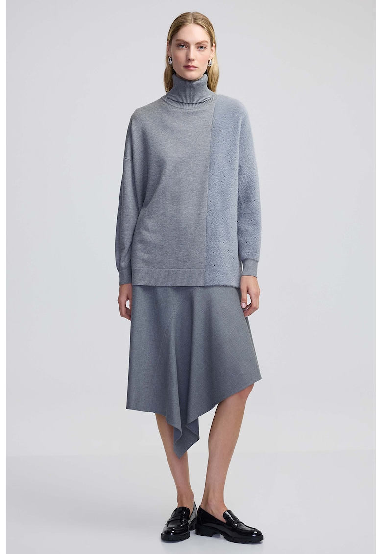 Пуловер с мъхести елементи Ipekyol