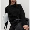 Пуловер с овално деколте и декоративни камъни Marks  Spencer