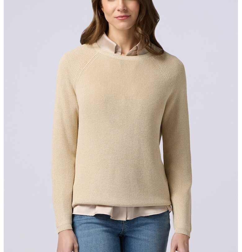 Пуловер с овално деколте и реглан ръкави Oltre